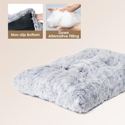 Premium Soft Plush Dog Bed - Large Size Pet Cushion for Crate, Machine Washable and Cozy Mattress for Dogs and Cats